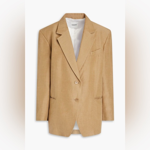 Sandro Slub Woven Linen Blazer - Picture 1 of 4